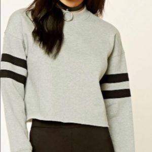 Cropped crewneck sweatshirt